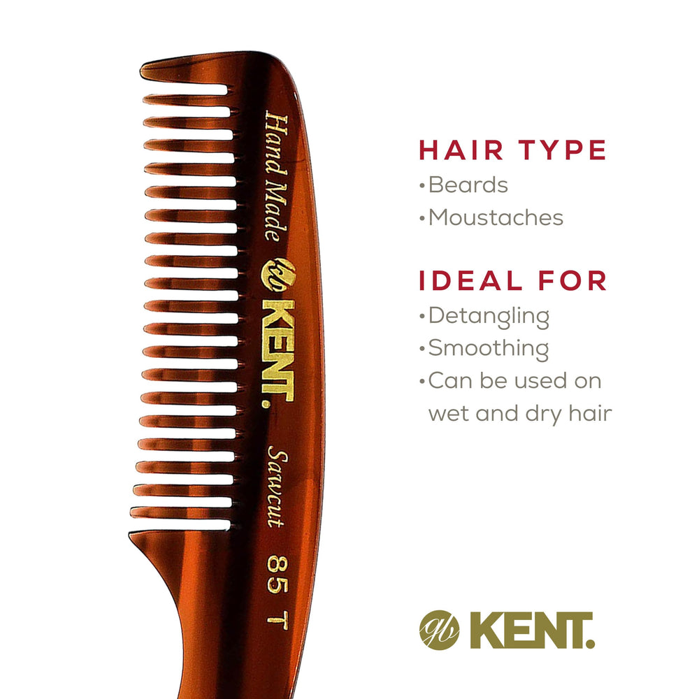 Kent 85T precision saw-cut edges show craftsmanship for reliable grooming.