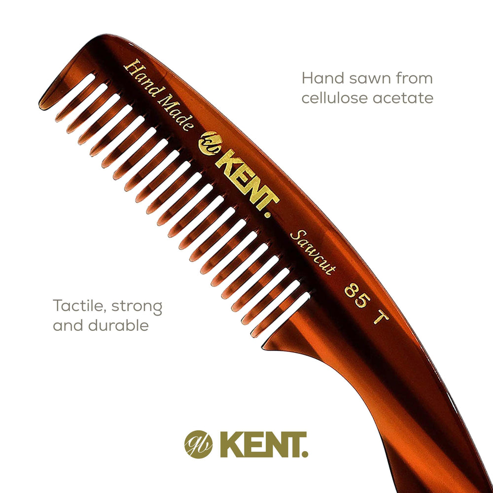 Kent 85T rounded tips protect skin while brushing for comfortable grooming.