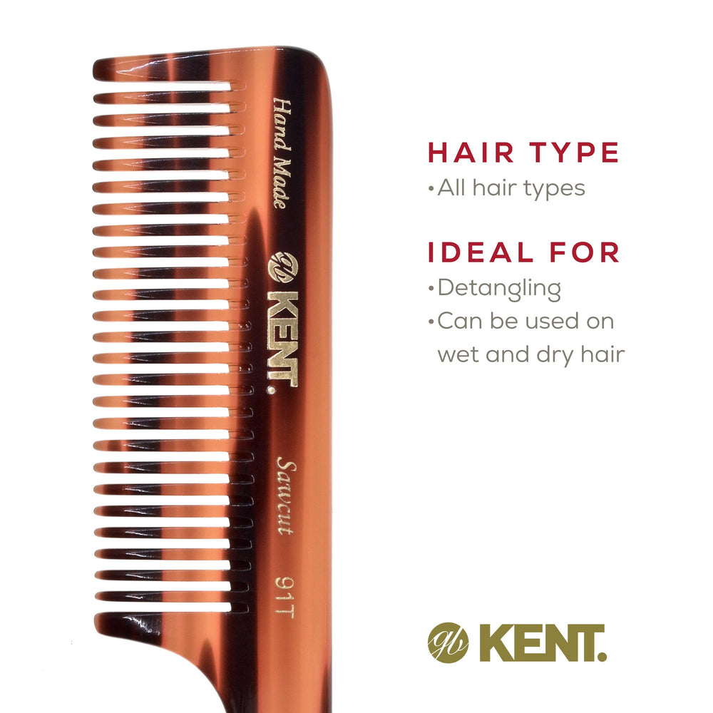 Kent 91T on curly waves enabling effective detangling.
