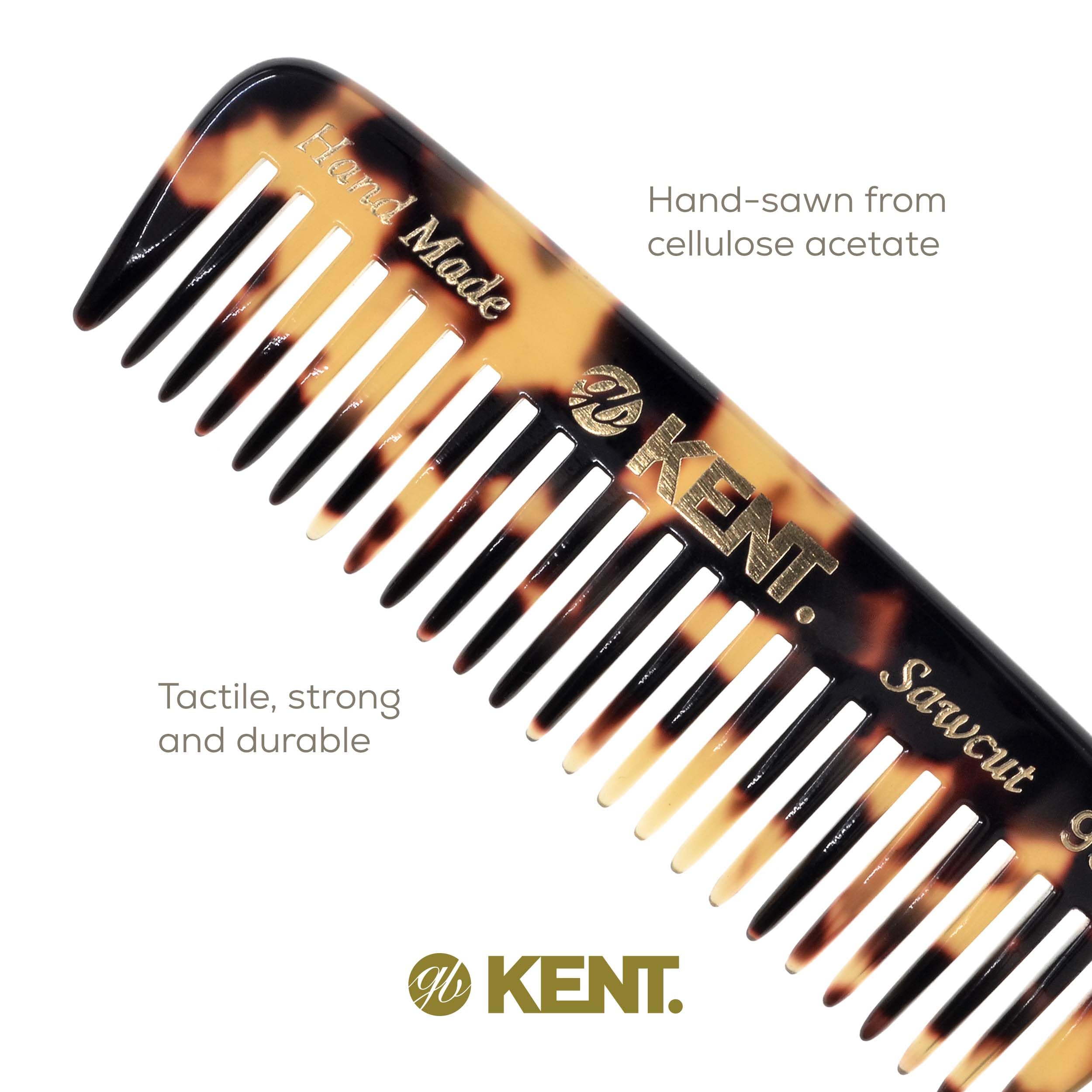 Kent 93T Tokyo White beard comb travel-friendly and compact for wallets and bags.