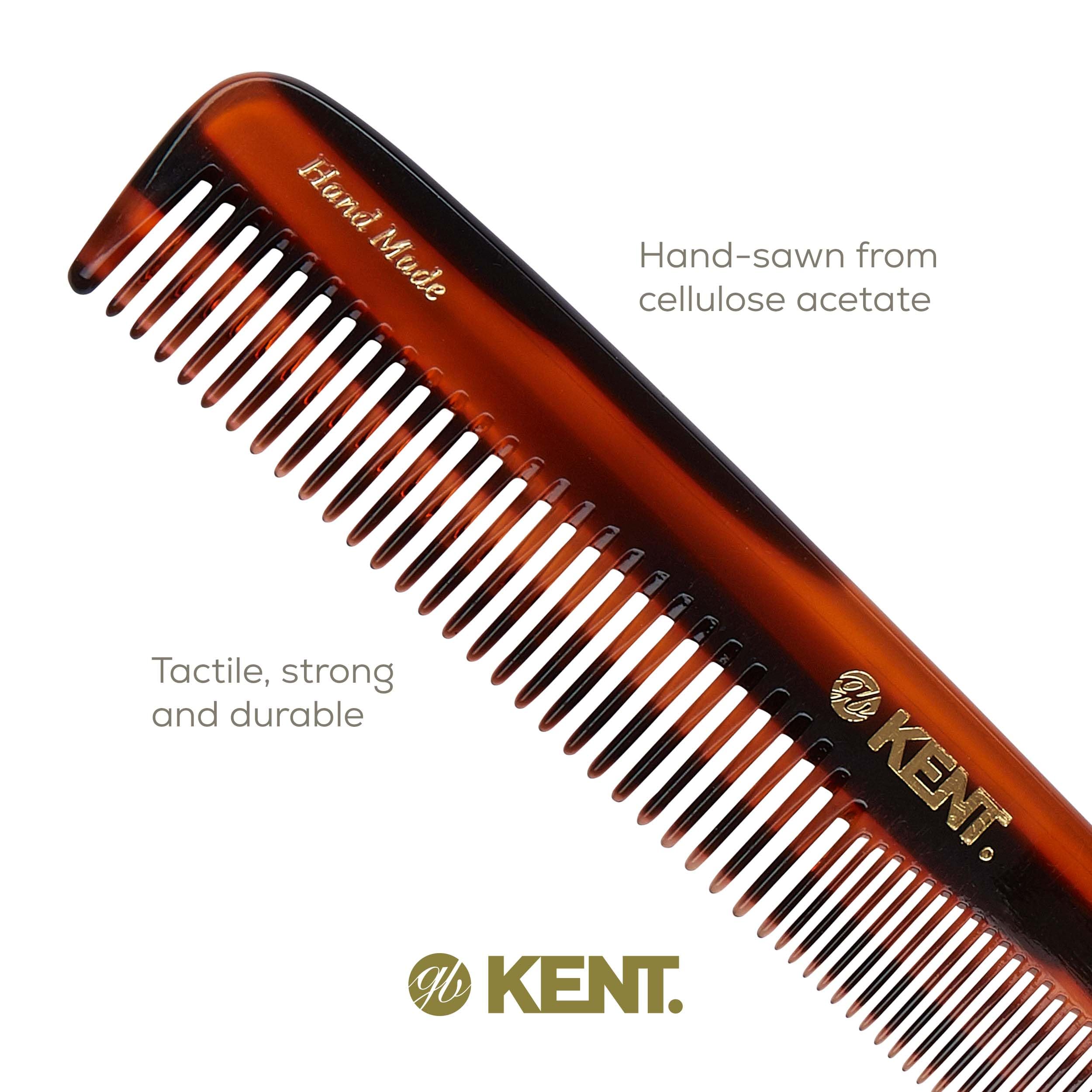 Kent 9T gliding-teeth comfort shows gentle action across hair.
