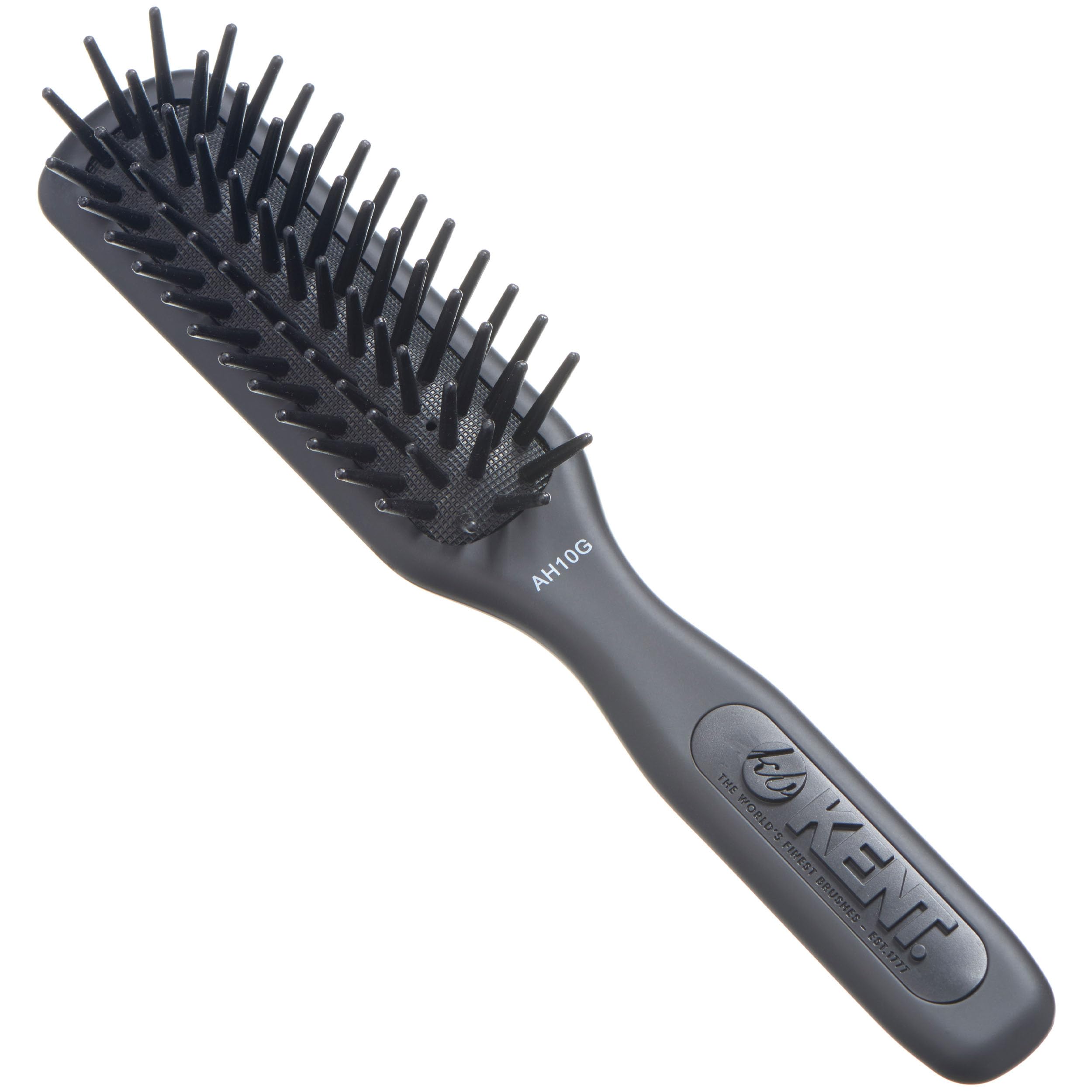 Kent AH10G Airhedz Pro close-up of the cushioned paddle for gentle detangling.