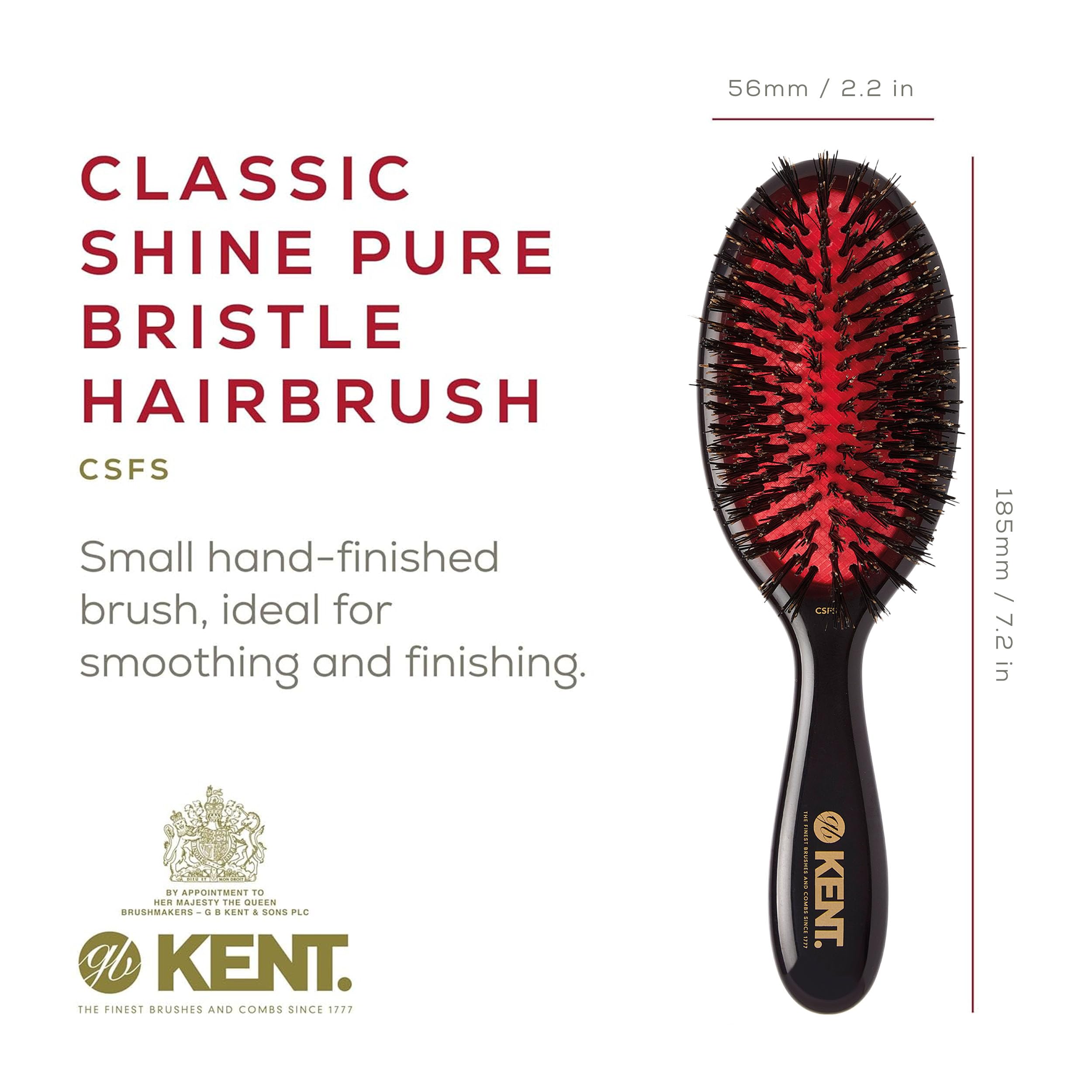 Bristle close-up on Kent CSFS Classic Shine for thick hair detangling