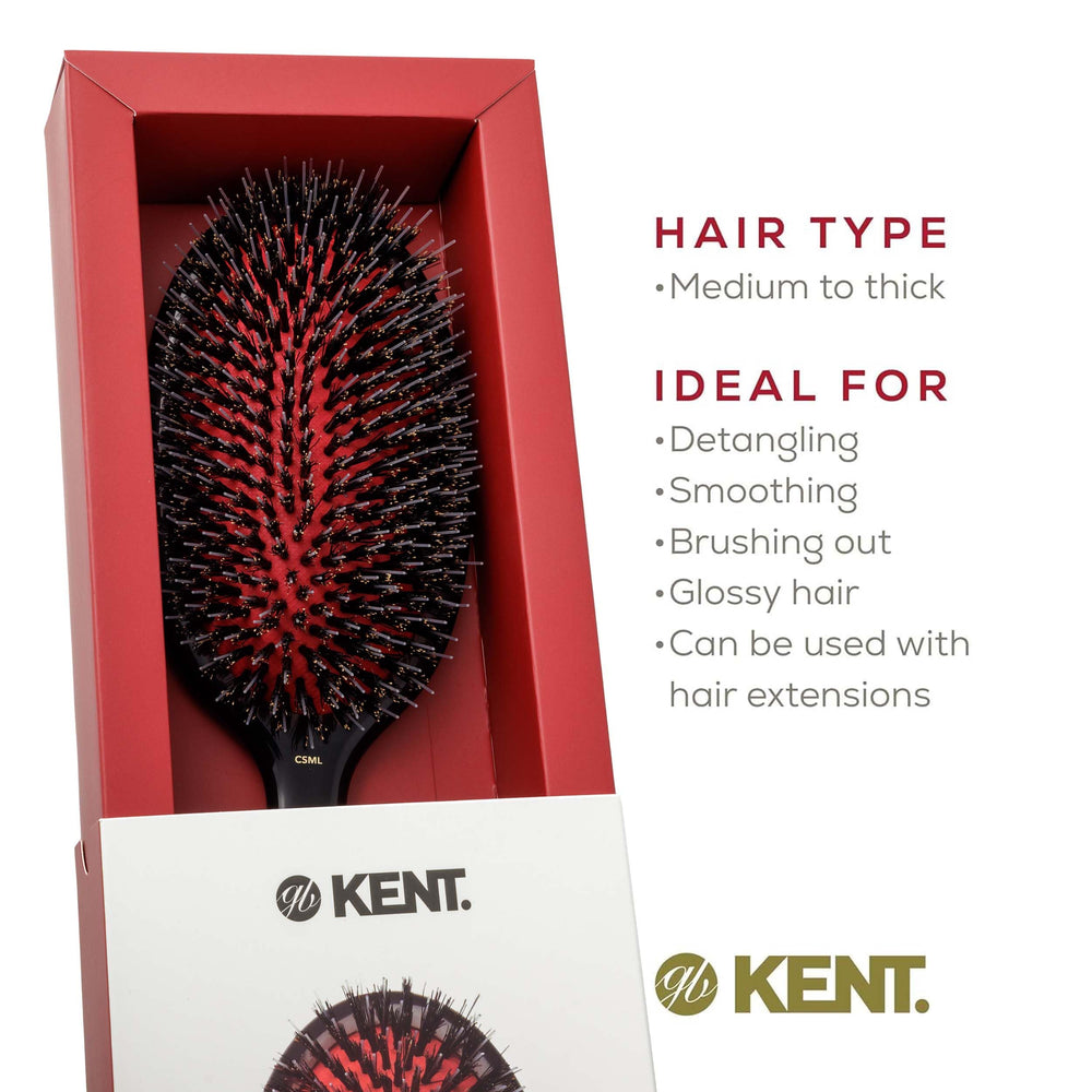 Daily use for long, medium to thick hair with Kent CSML brush.
