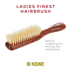 Kent DA4S Finest womens danta wood bristle brushing action promotes gentle detangling.