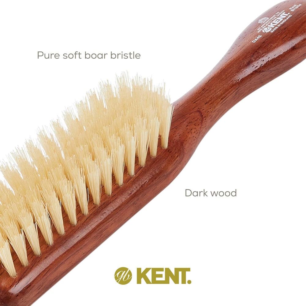 Kent DA4S Finest womens danta wood flat faced brush design for easy styling.