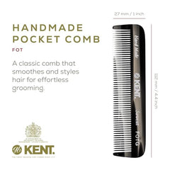 Kent FOT handmade cellulose acetate material offers smoother glide and reduced static.