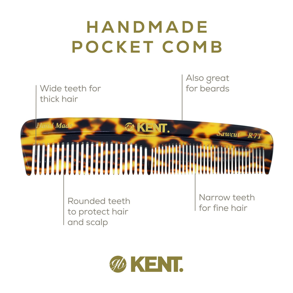 Kent hair comb pocket Tokyo hand-polished teeth for a smooth feel.