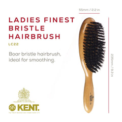 Kent LC22 cherrywood brush detangling action easing knots without pulling