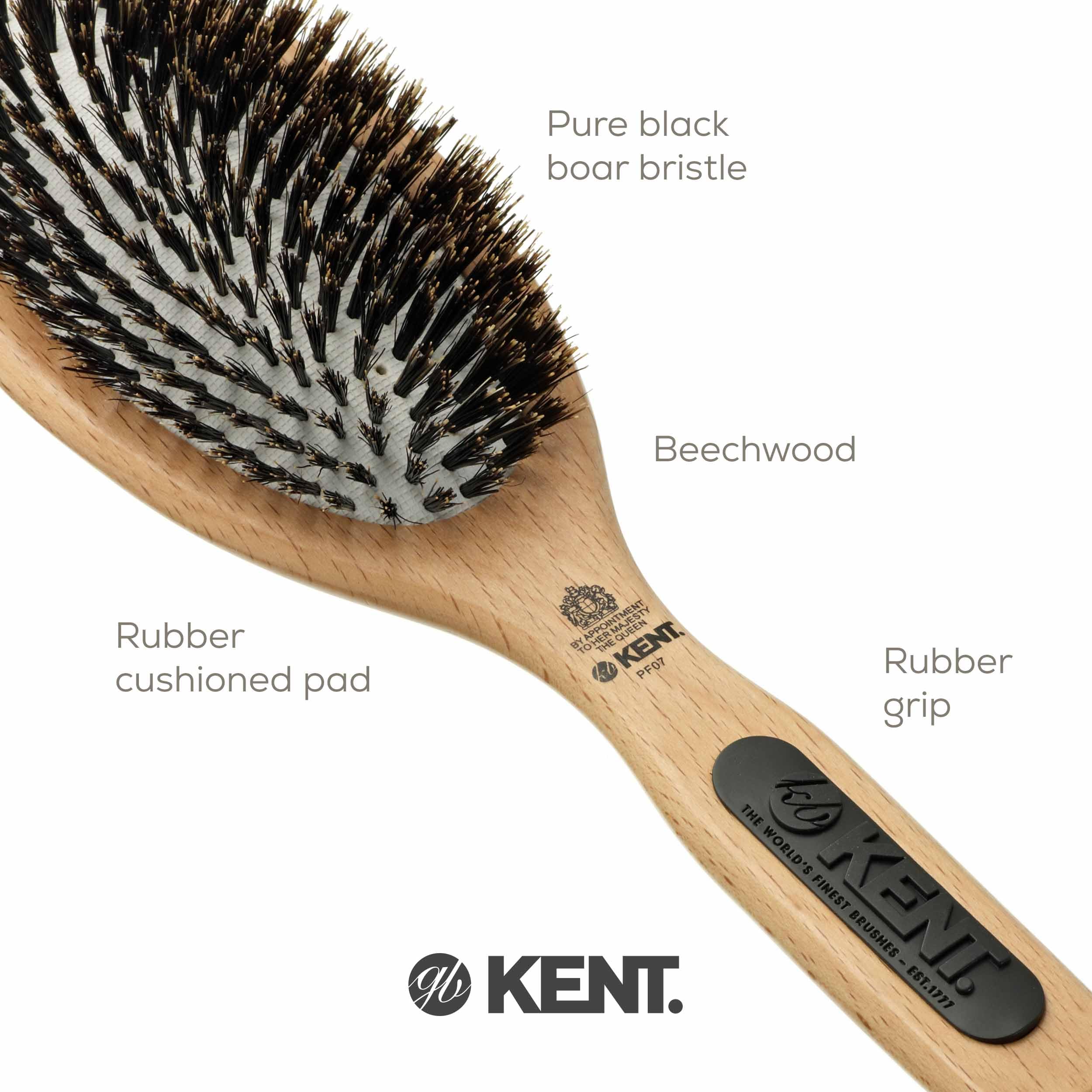 Kent PF07 oval smoothing brush provides gentle shaping for everyday hair routines.