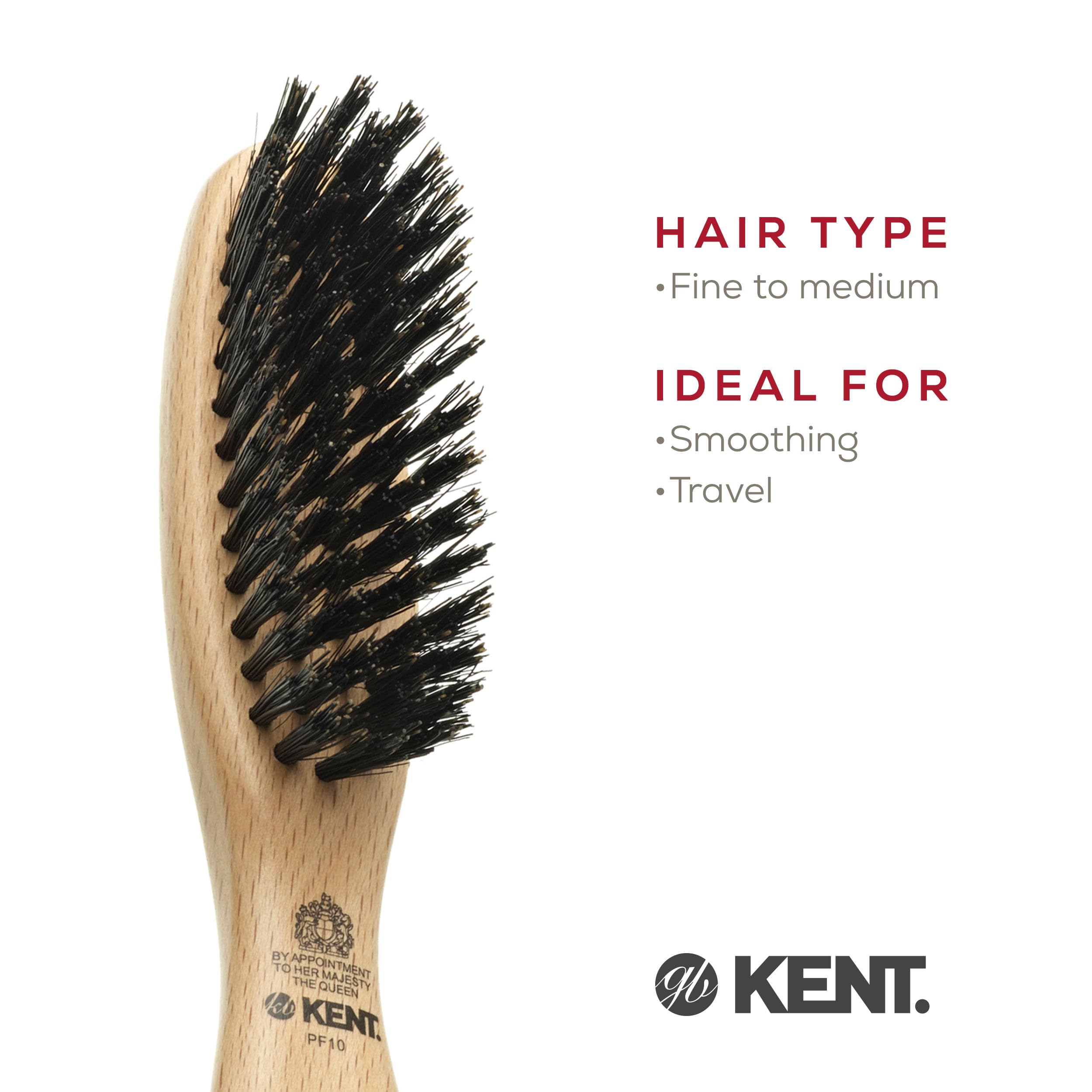 Kent PF10 scalp-cleansing bristles help keep the scalp clean