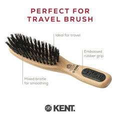 Kent PF10 travel-friendly compact brush fits purse or bag