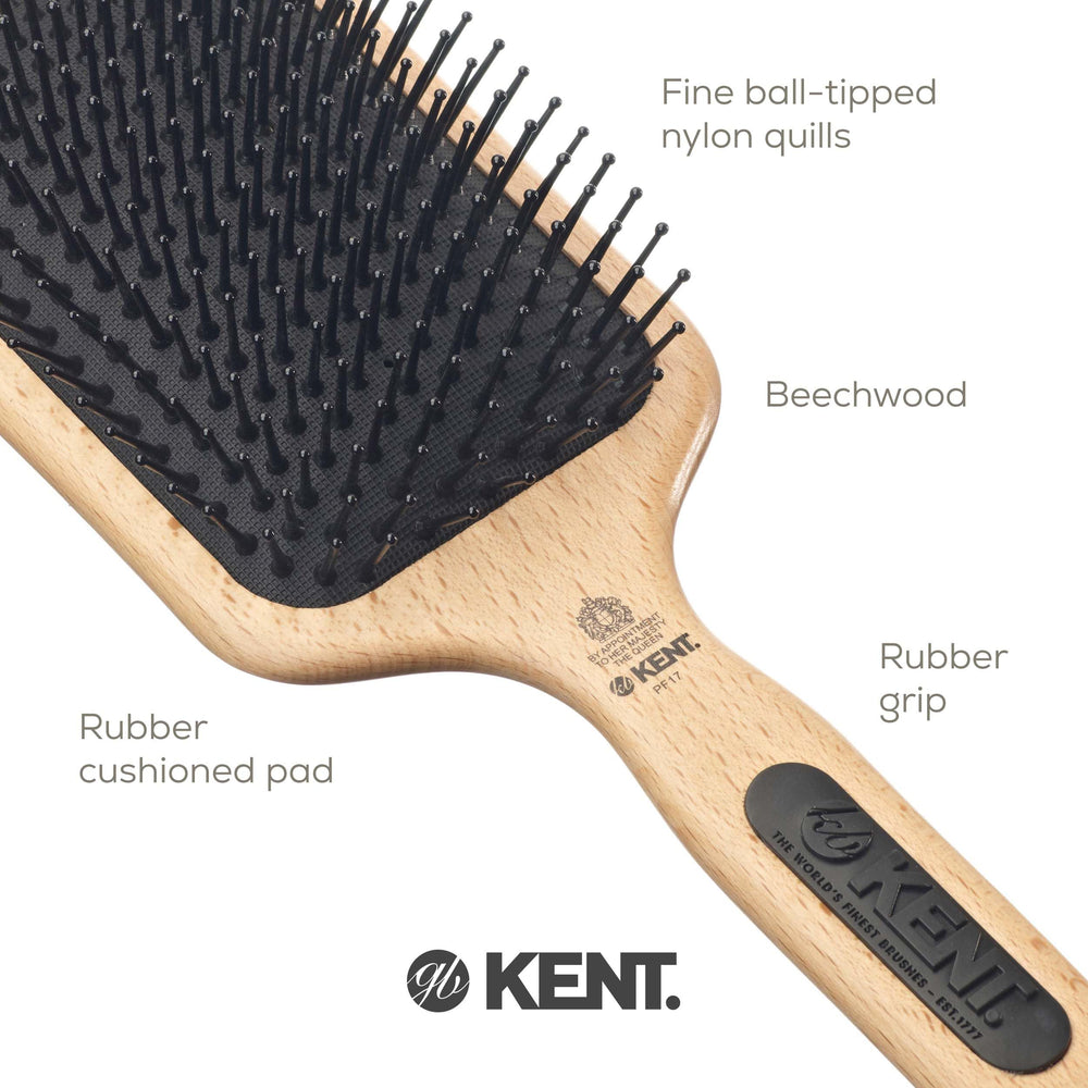 Kent PF17 detangles wet hair without snagging or pulling