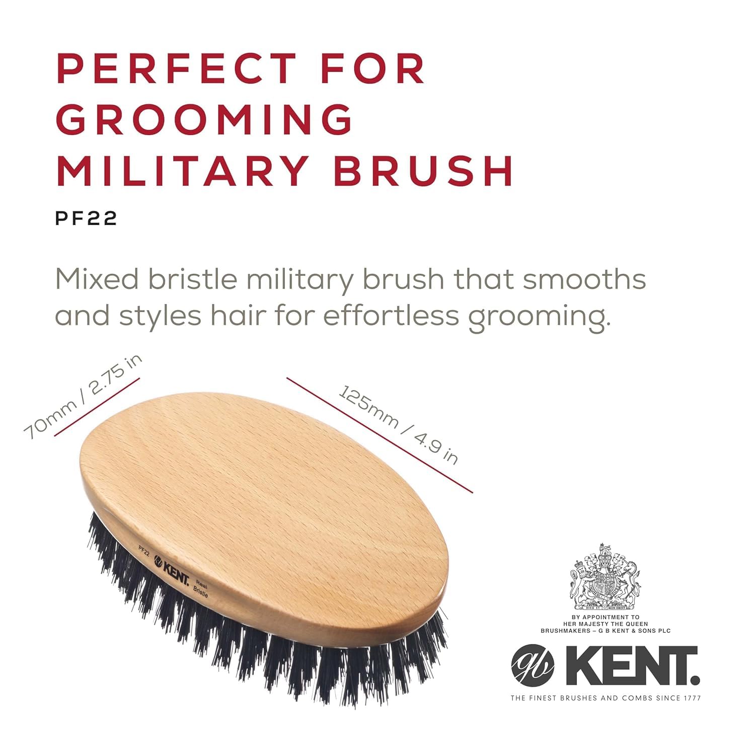 Kent pocket beard comb for quick on-the-go grooming and detangling.