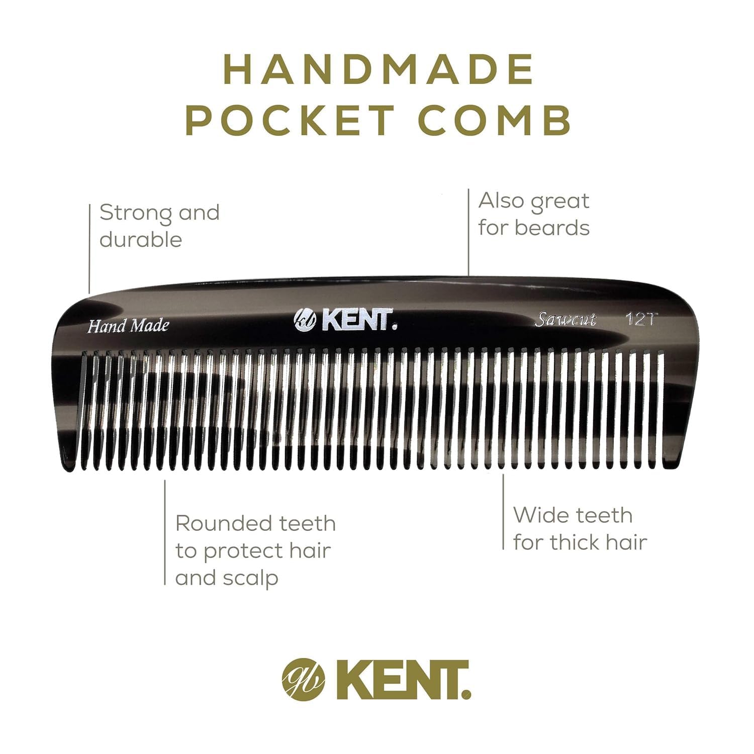 Kent pocket grooming tool for on-the-go detangling and styling.