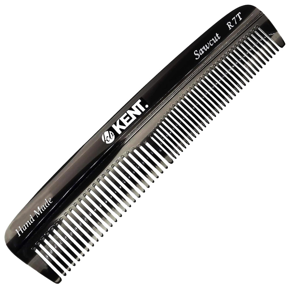 Kent R7TG pocket comb with small teeth for precise styling on the go.