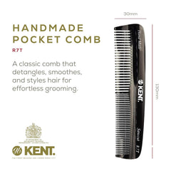 Kent R7TG double-tooth design aids quick detangling across hair types.