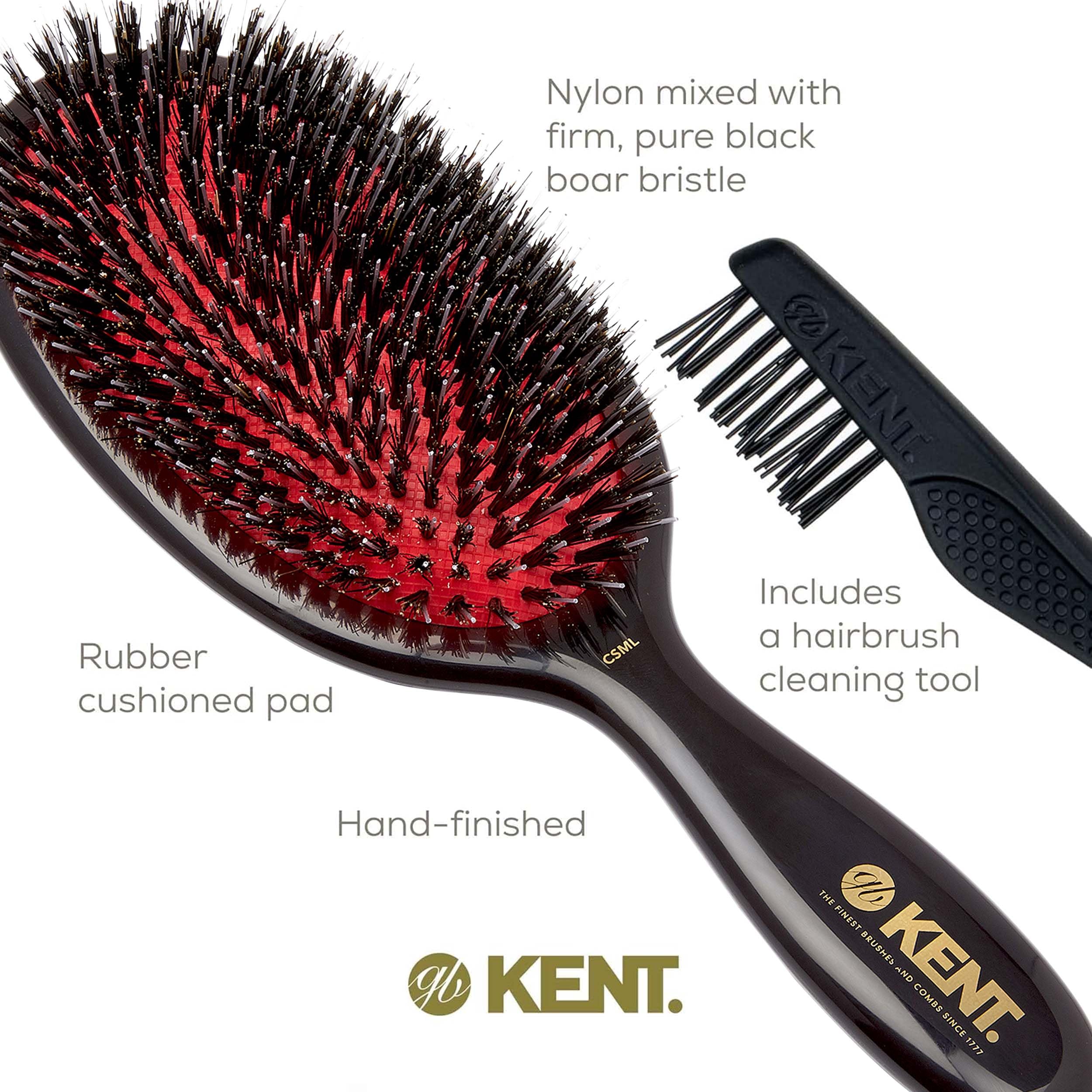 Kent Royal Warrant craftsmanship emblem on brush packaging.