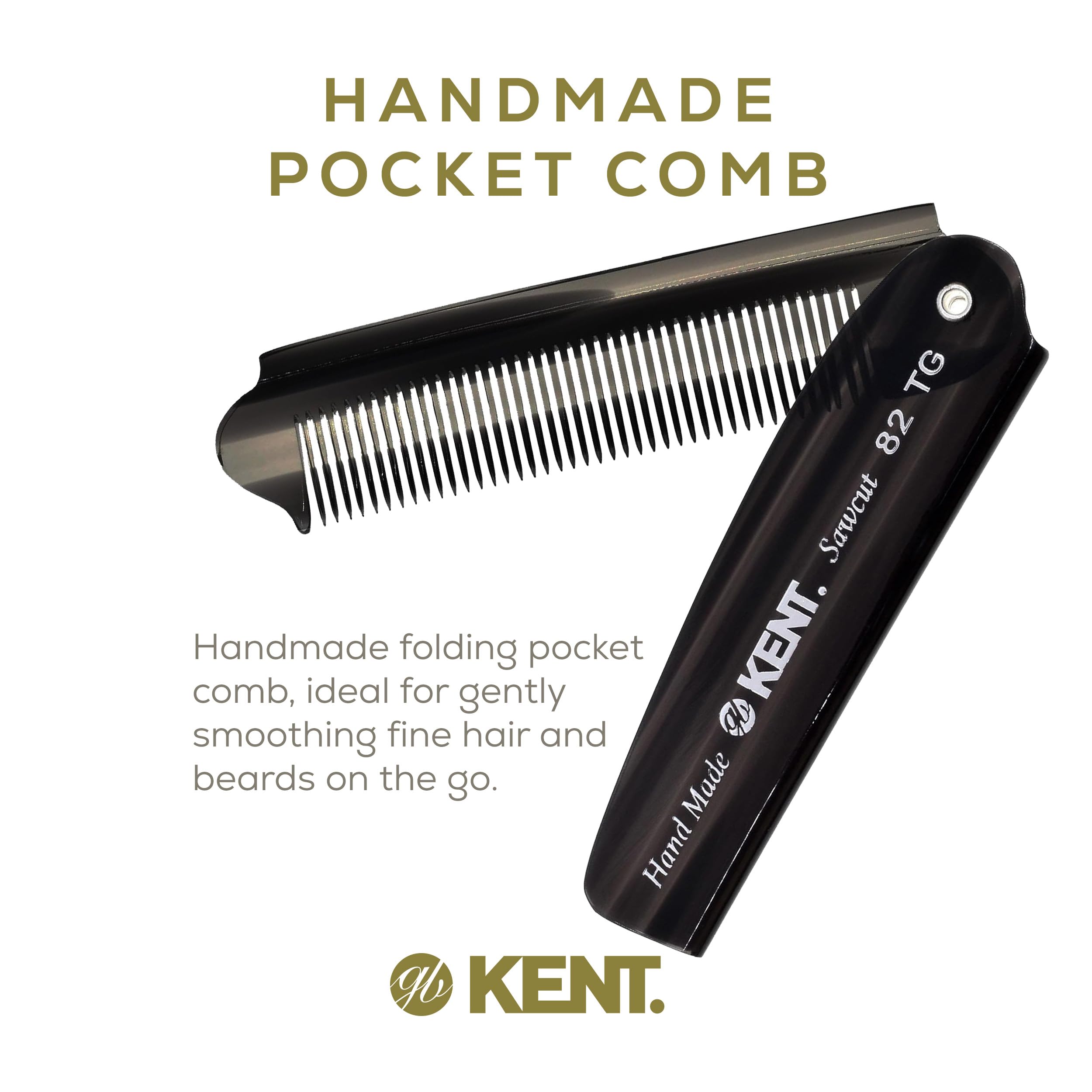 Kent saw-cut fine-toothed comb polished for smooth glide