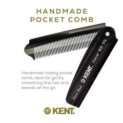 Kent saw-cut fine-toothed comb polished for smooth glide
