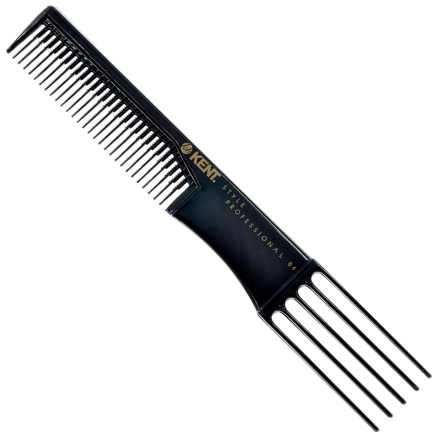 Kent SPC84 hair pick close-up showing rounded teeth for gentle detangling.