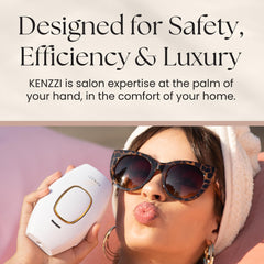 KENZZI IPL Handset side view shows comfortable grip for quick treatments