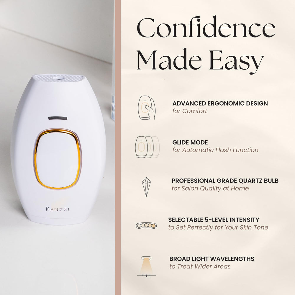 KENZZI IPL Handset underarms use for smooth skin with regular sessions