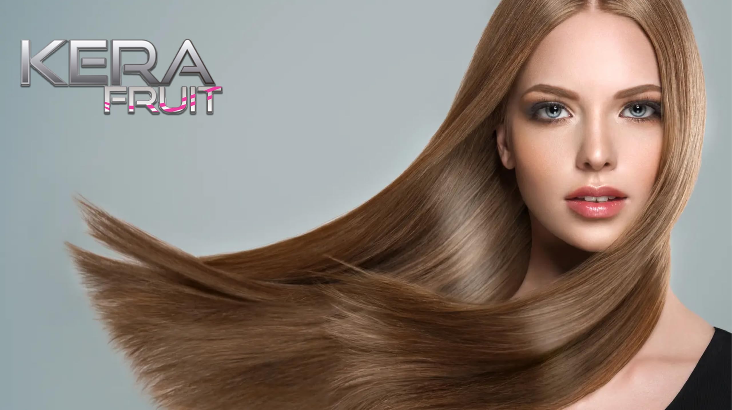 KERA FRUIT antifrizz treatment in action for smoother strands