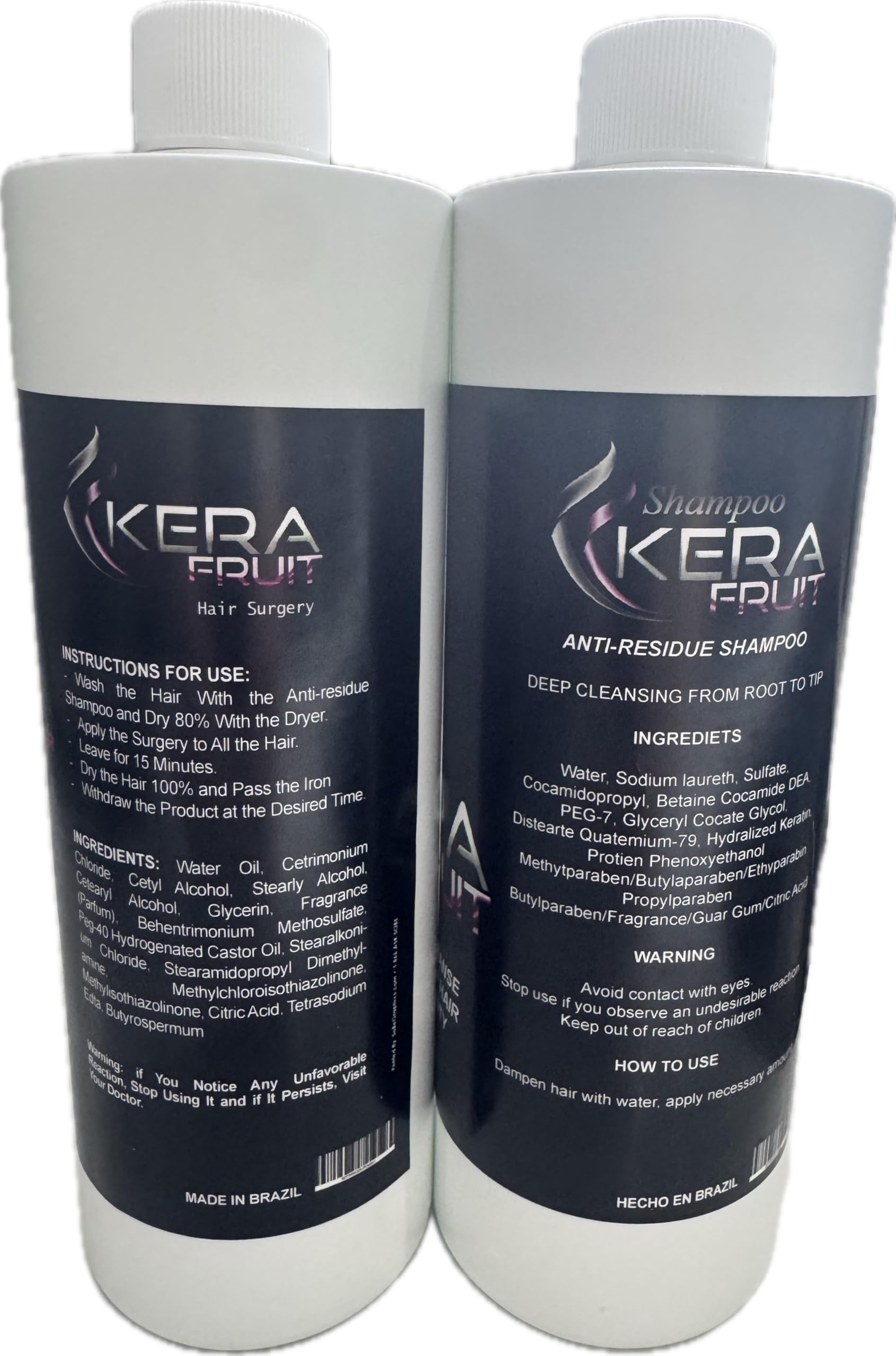 KERA FRUIT serum application showing even coverage for the hair