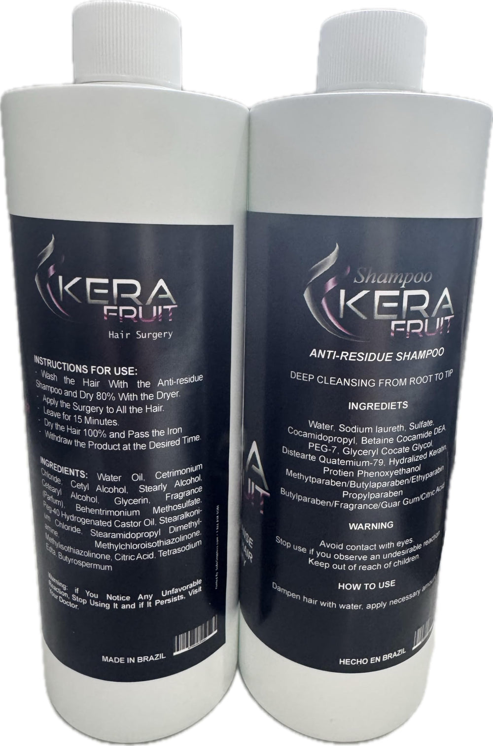 KERA FRUIT serum application showing even coverage for the hair