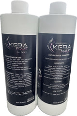 KERA FRUIT serum application showing even coverage for the hair