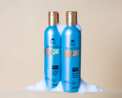Hair after detangling with KeraCare conditioner looks smooth and manageable.