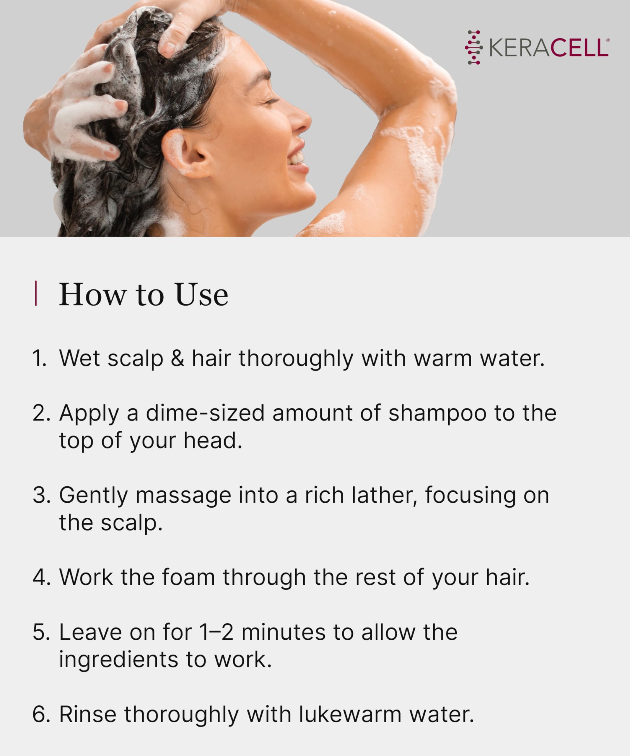 Keracell Invigorating Shampoo color-treated hair safe formula preserves moisture