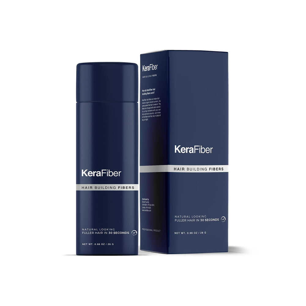 KeraFiber hair fibres close-up showing natural blend for fuller-looking hair