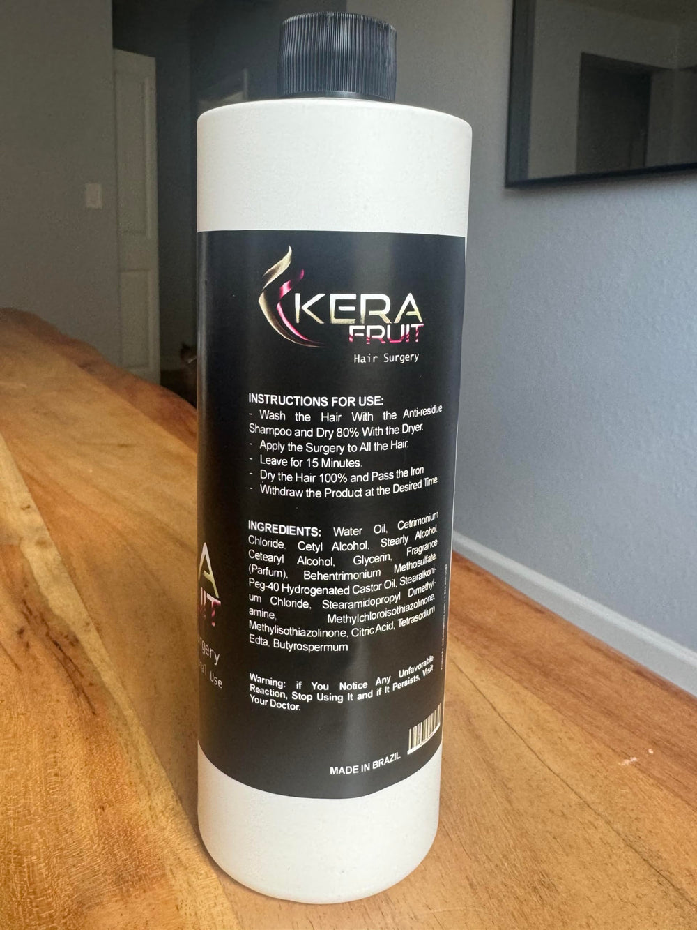 KERA FRUIT kit with shampoo supports smooth, shiny hair.