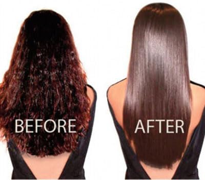 Shiny, healthy-looking hair after using Kerafruit treatment.
