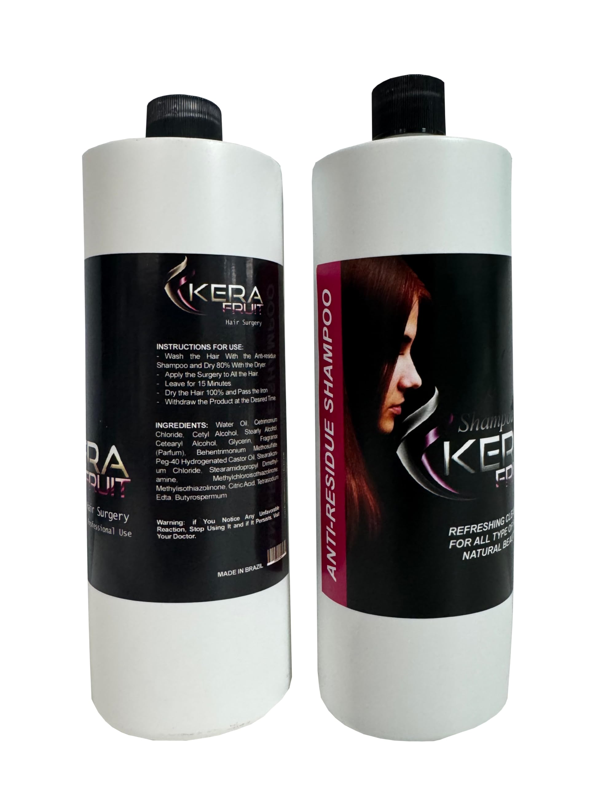 KERA FRUIT smoothing effect on sleek, straight hair.