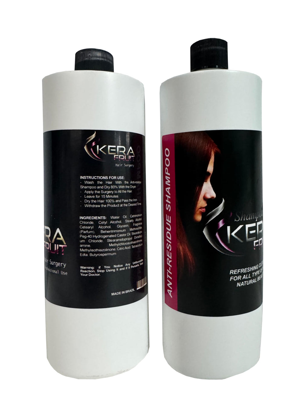 KERA FRUIT smoothing effect on sleek, straight hair.