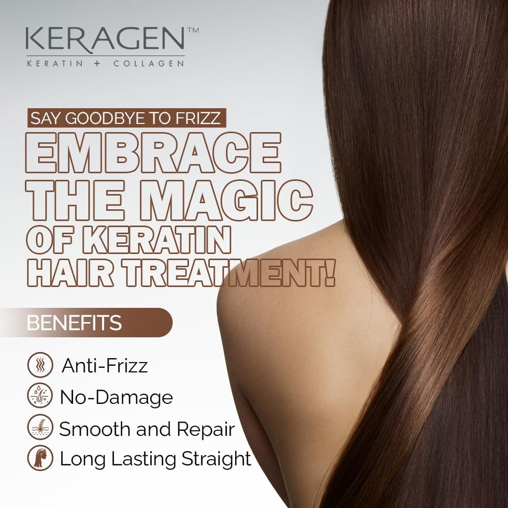 Keragen at-home application steps visual shows an easy routine.