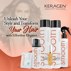 KERAGEN blowout thermal spray bottle ready for rapid styling and frizz control.