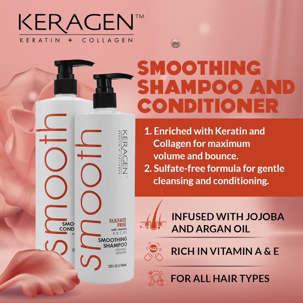 Keragen conditioner leaves hair softer, moisturized, and strengthened.