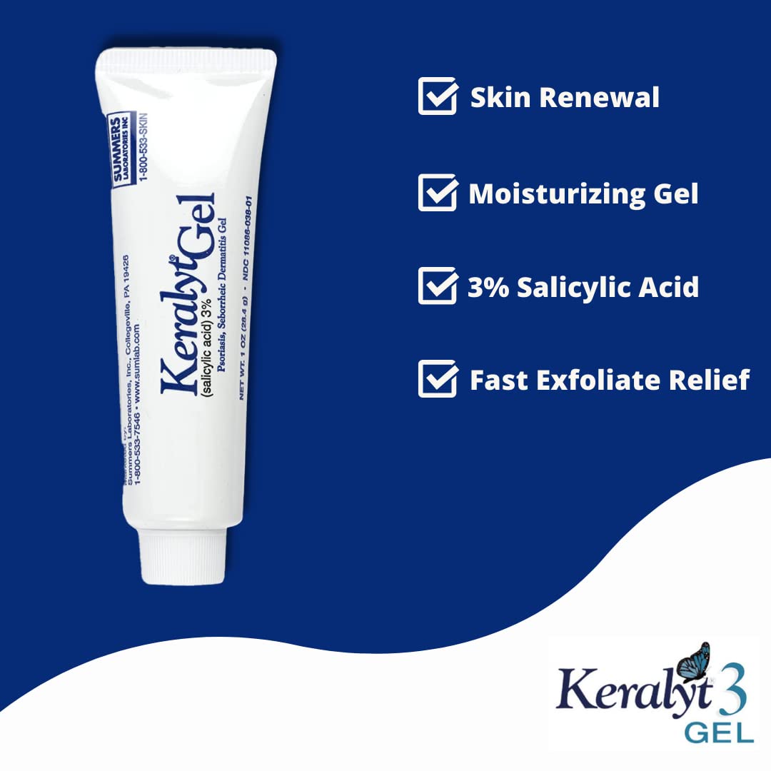 Applying Keralyt gel to affected area for soothing care