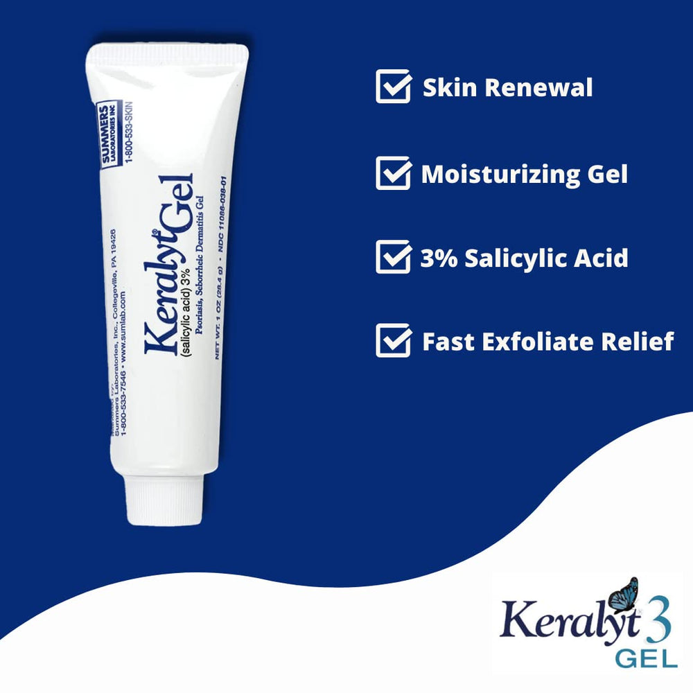 Applying Keralyt gel to affected area for soothing care