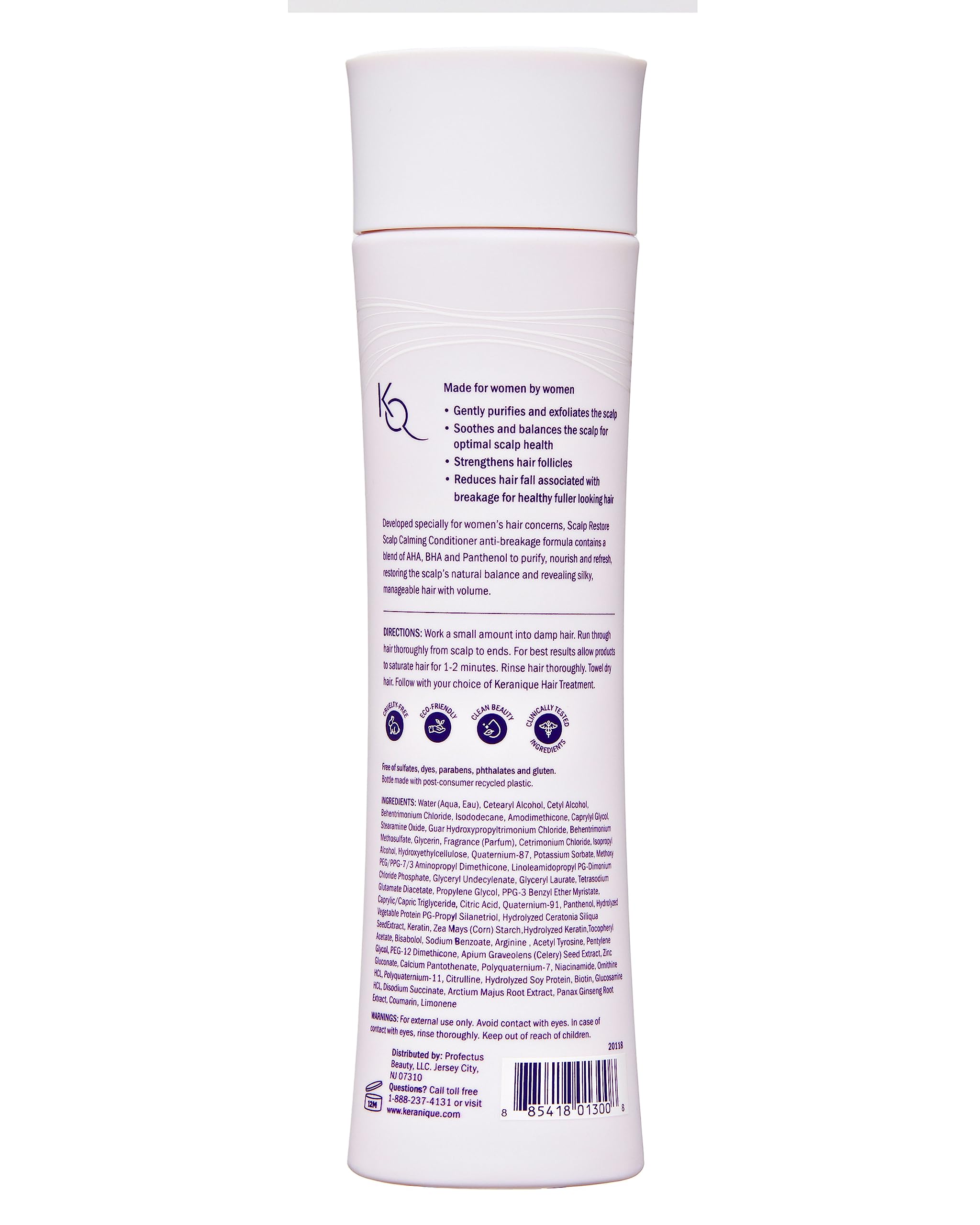 Keranique color-treated hair shot shows gentle care without harsh sulfates.