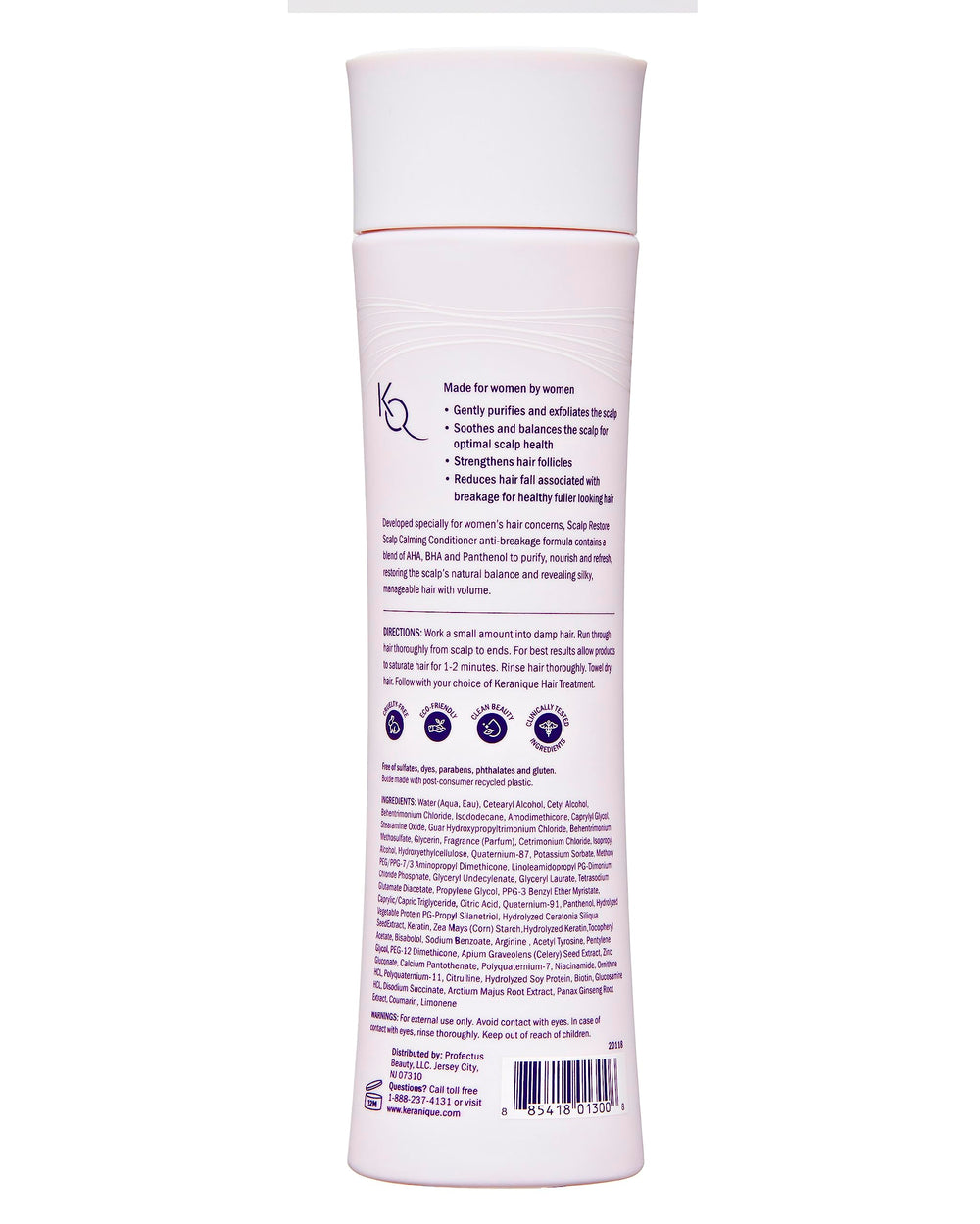 Keranique color-treated hair shot shows gentle care without harsh sulfates.