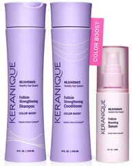 Keranique color treated shampoo bottle for color-safe cleansing and vibrant hair