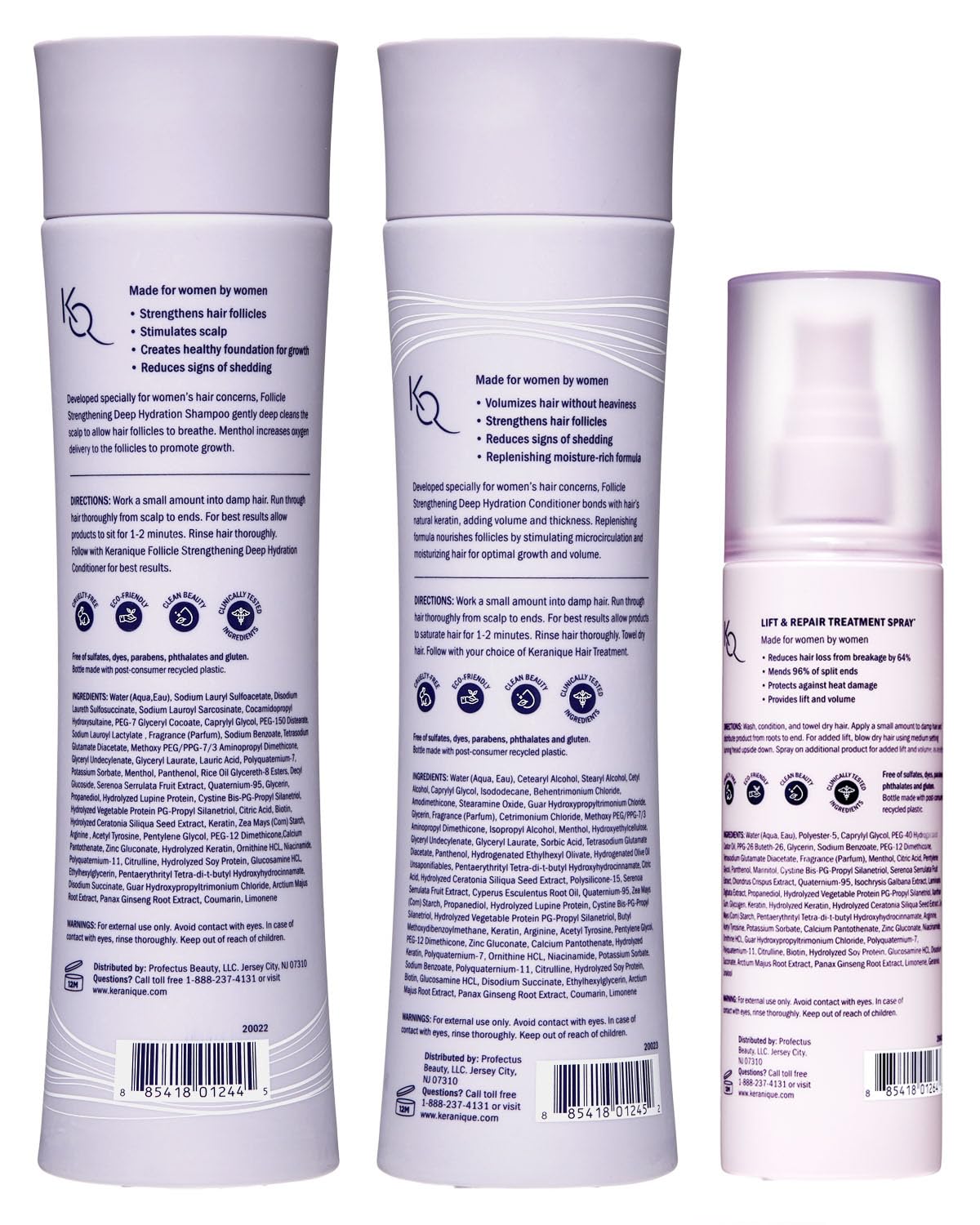 Keranique packaging communicates premium quality for daily hair care routine