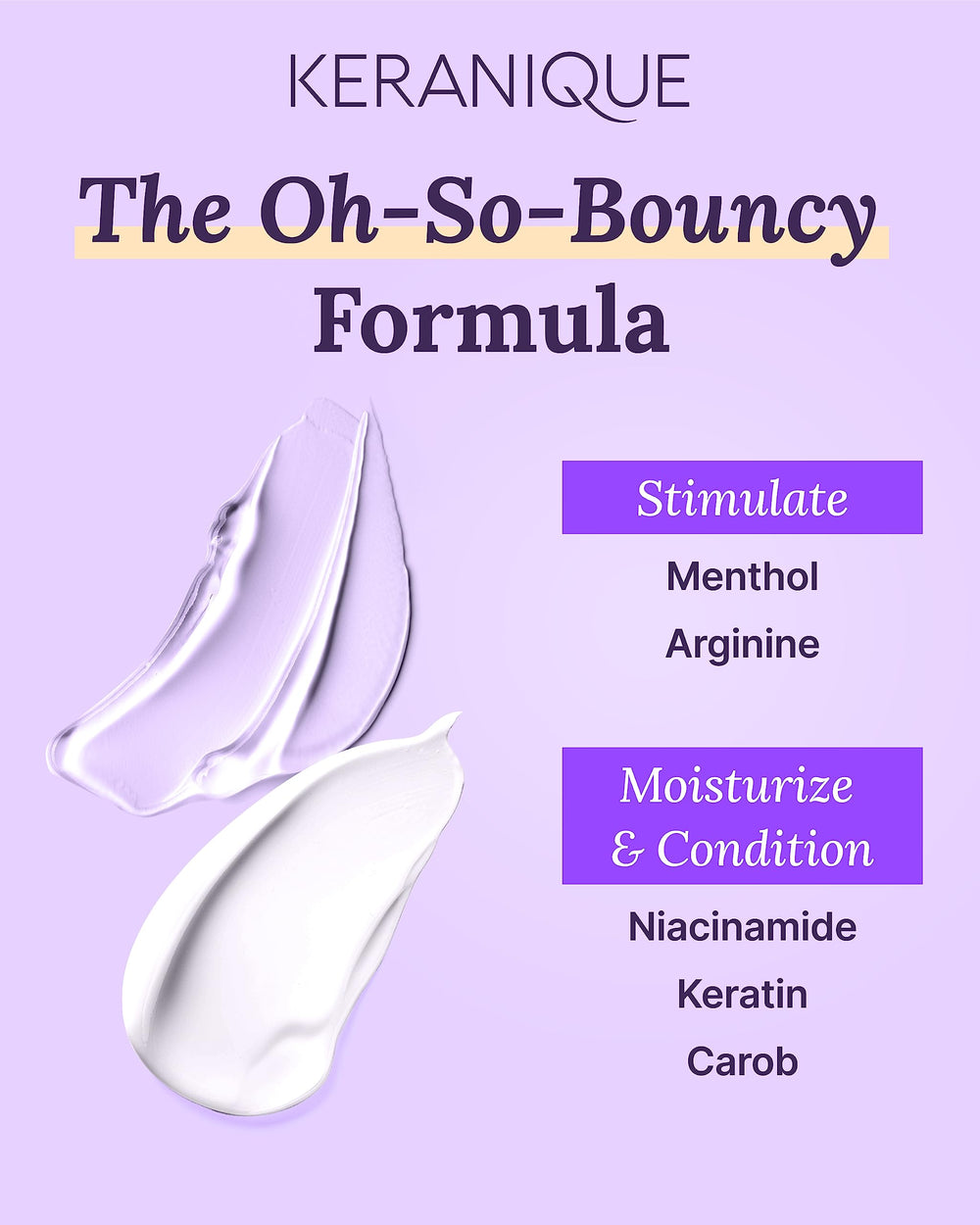 Keranique cruelty-free label indicates a gentle formula for color-treated hair.