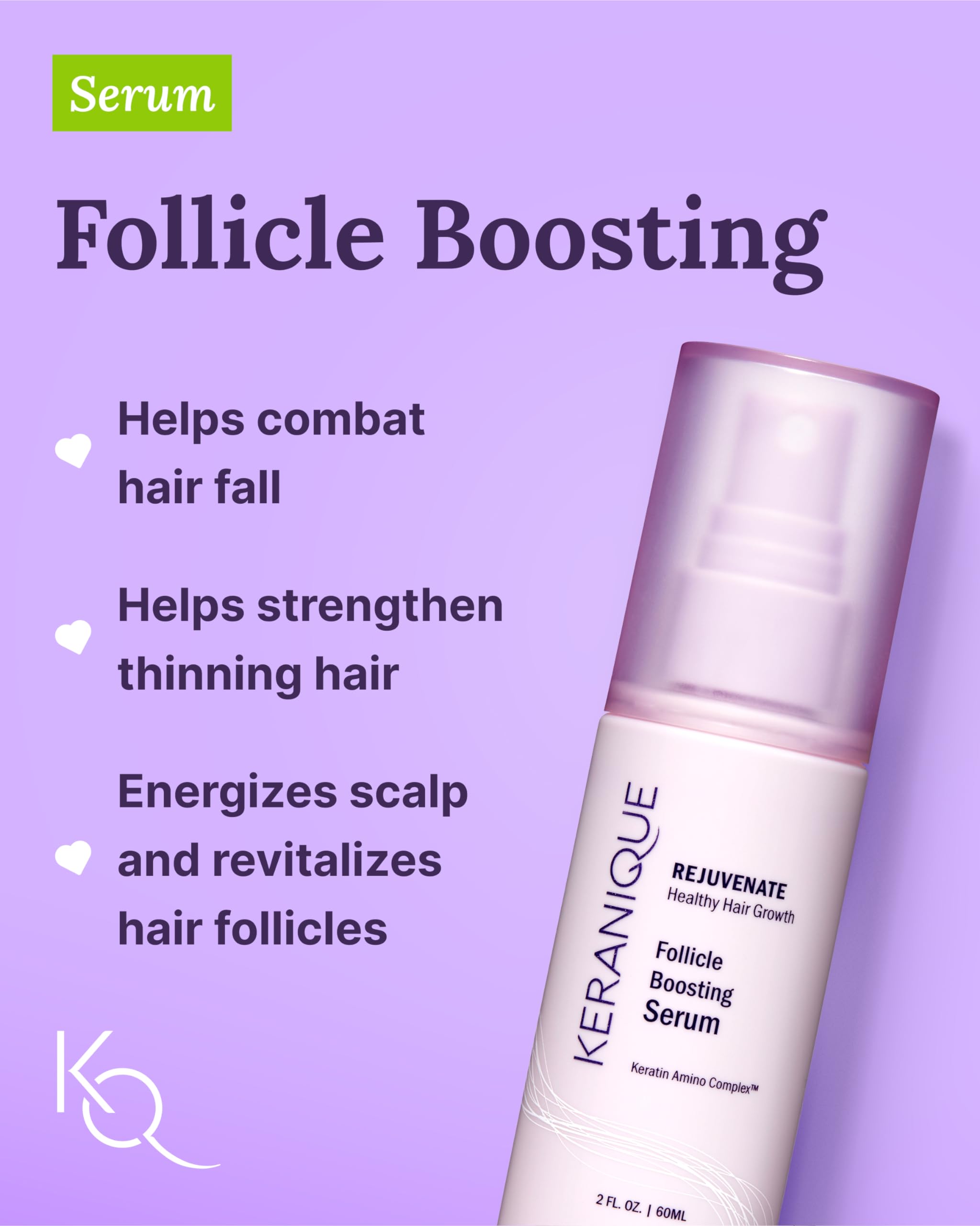Keranique Damage Control Set lift and repair spray bottle for texture and heat protection during styling.