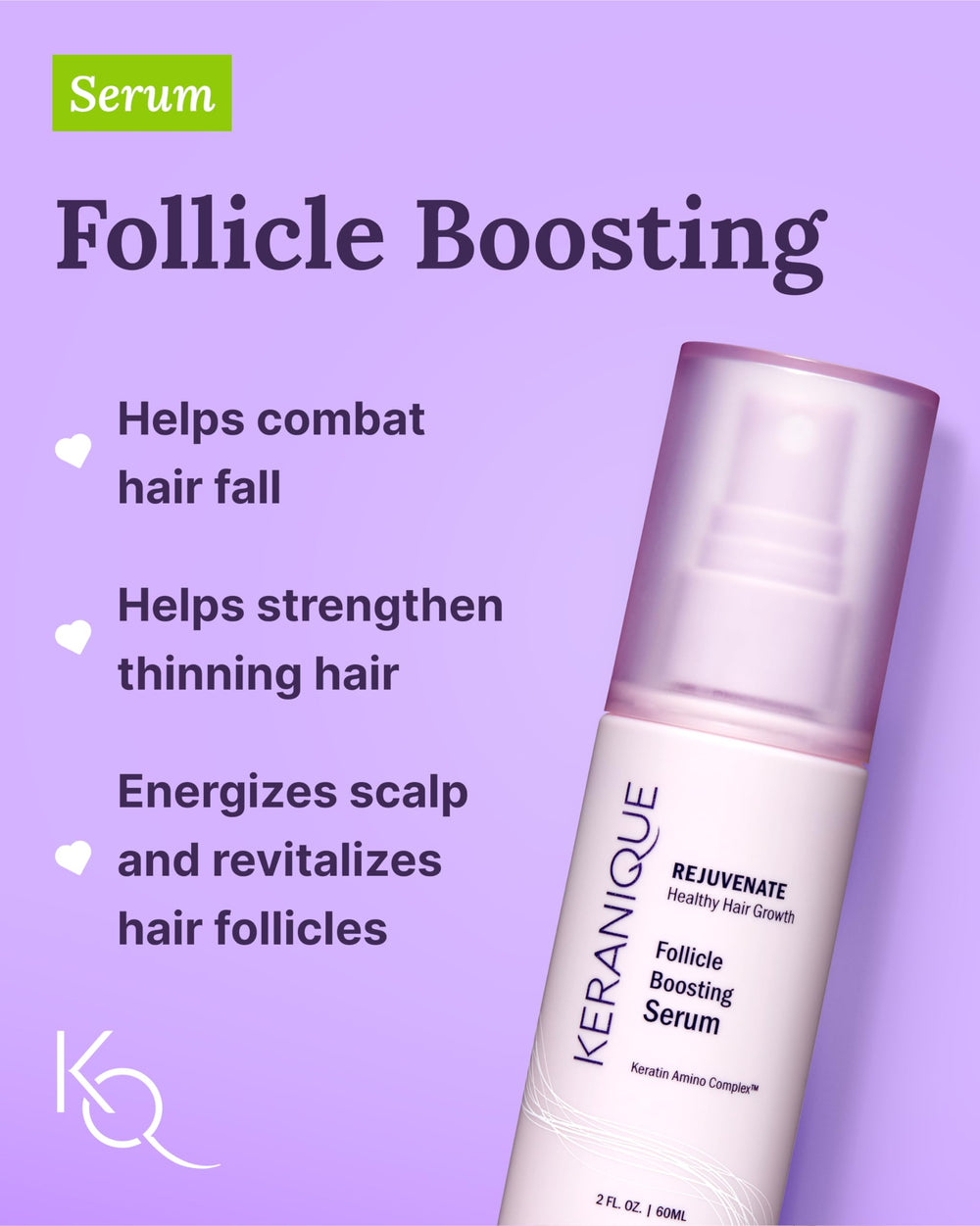 Keranique Damage Control Set lift and repair spray bottle for texture and heat protection during styling.